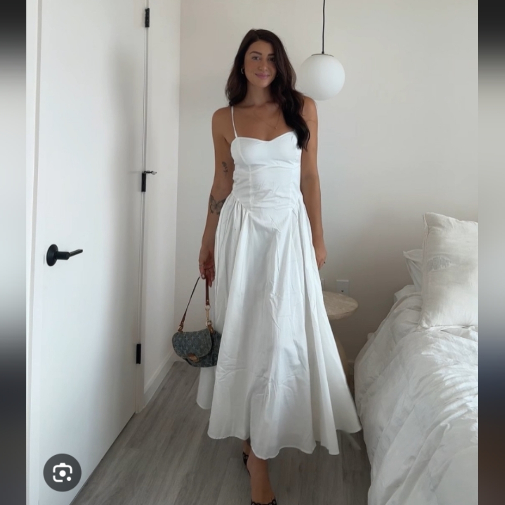 Abercrombie & Fitch Black Dipped Waist Sweetheart Maxi Dress - Picture 5 of 7